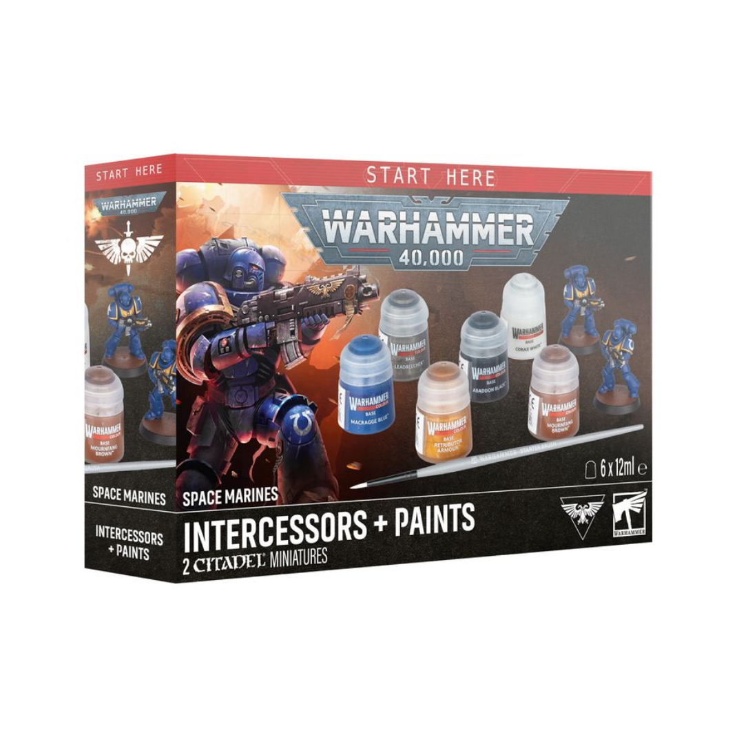 Warhammer 40,000: Space Marines Intercessors + Paints — 11th Edition