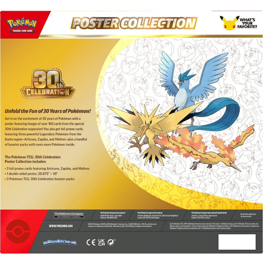 Pokemon TCG 30th Celebration Poster Collection packaging