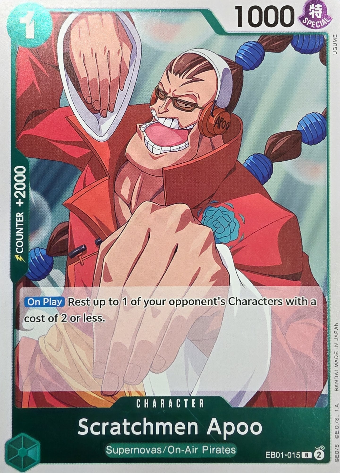 Image of Scratchmen Apoo ONE PIECE CARD THE BEST vol.2 EB01-015