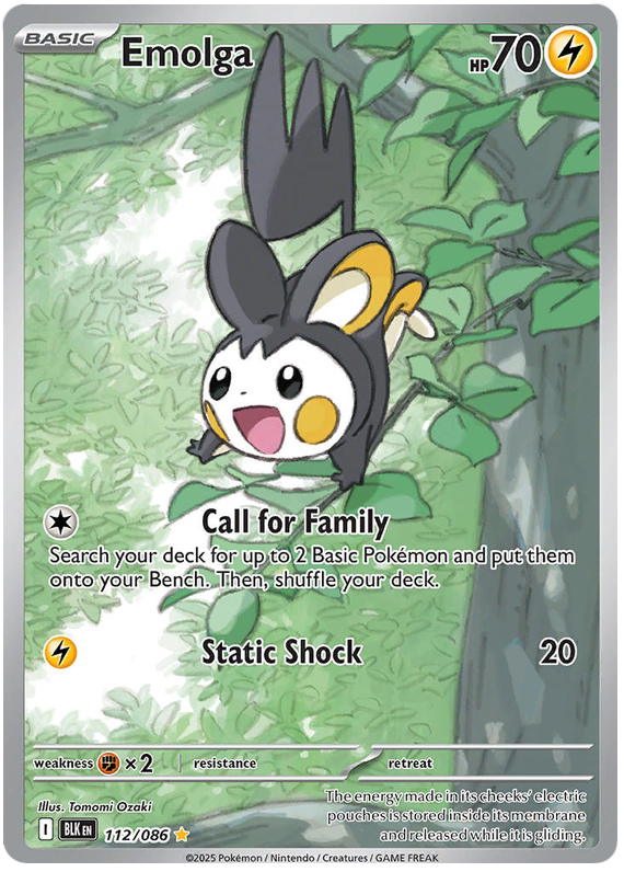 Image of Emolga Black Bolt (BLK) #112