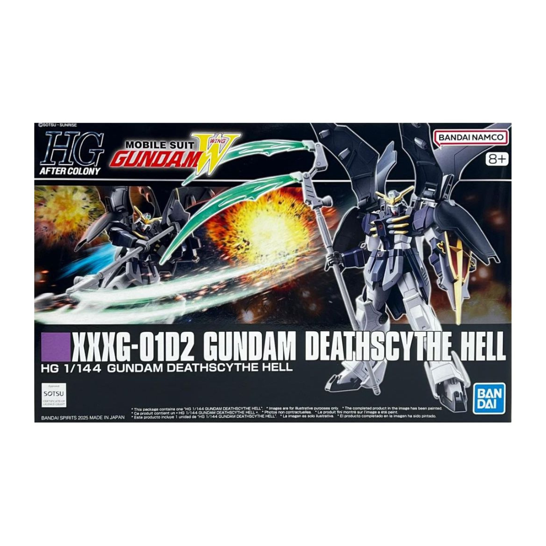 Bandai HGAC 1/144 Gundam Deathscythe Hell TV Version Model Kit box art.