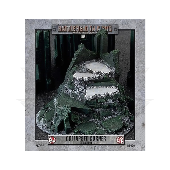 Battlefield in a Box: Gothic Battlefields: Collapsed Corner - Green (x1)