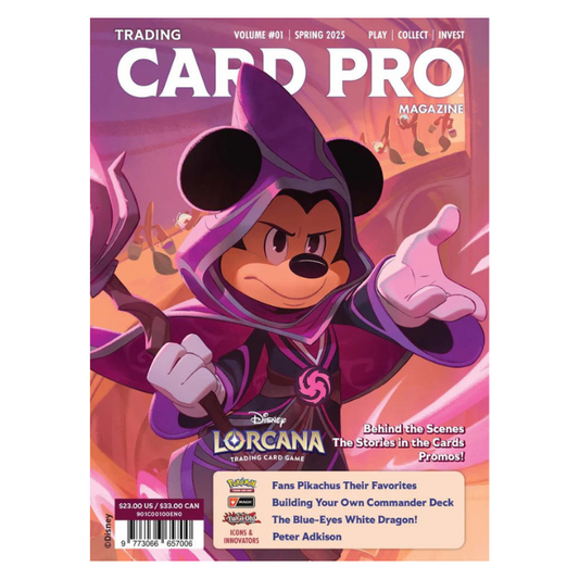 Card Pro Magazine Issue 1 cover featuring TCG and sports cards