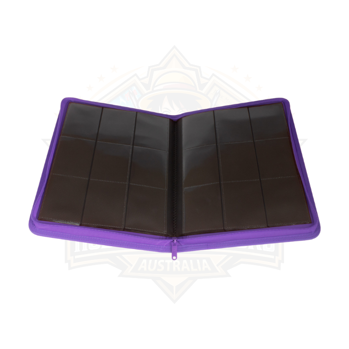 Palms Off Gaming - Collector's Series - 9 Pocket Zip Trading Card Binder (PURPLE)