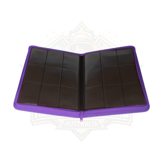 Palms Off Gaming - Collector's Series - 9 Pocket Zip Trading Card Binder (PURPLE)