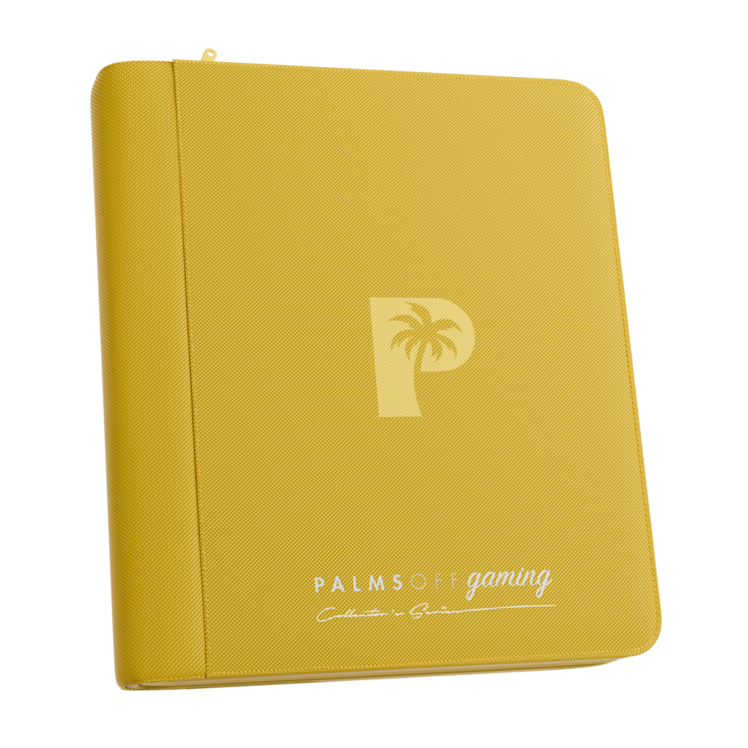Palms Off Gaming Collector's Series 4-Pocket Top Loader Zip Binder - Yellow from Hobby Collectors Australia