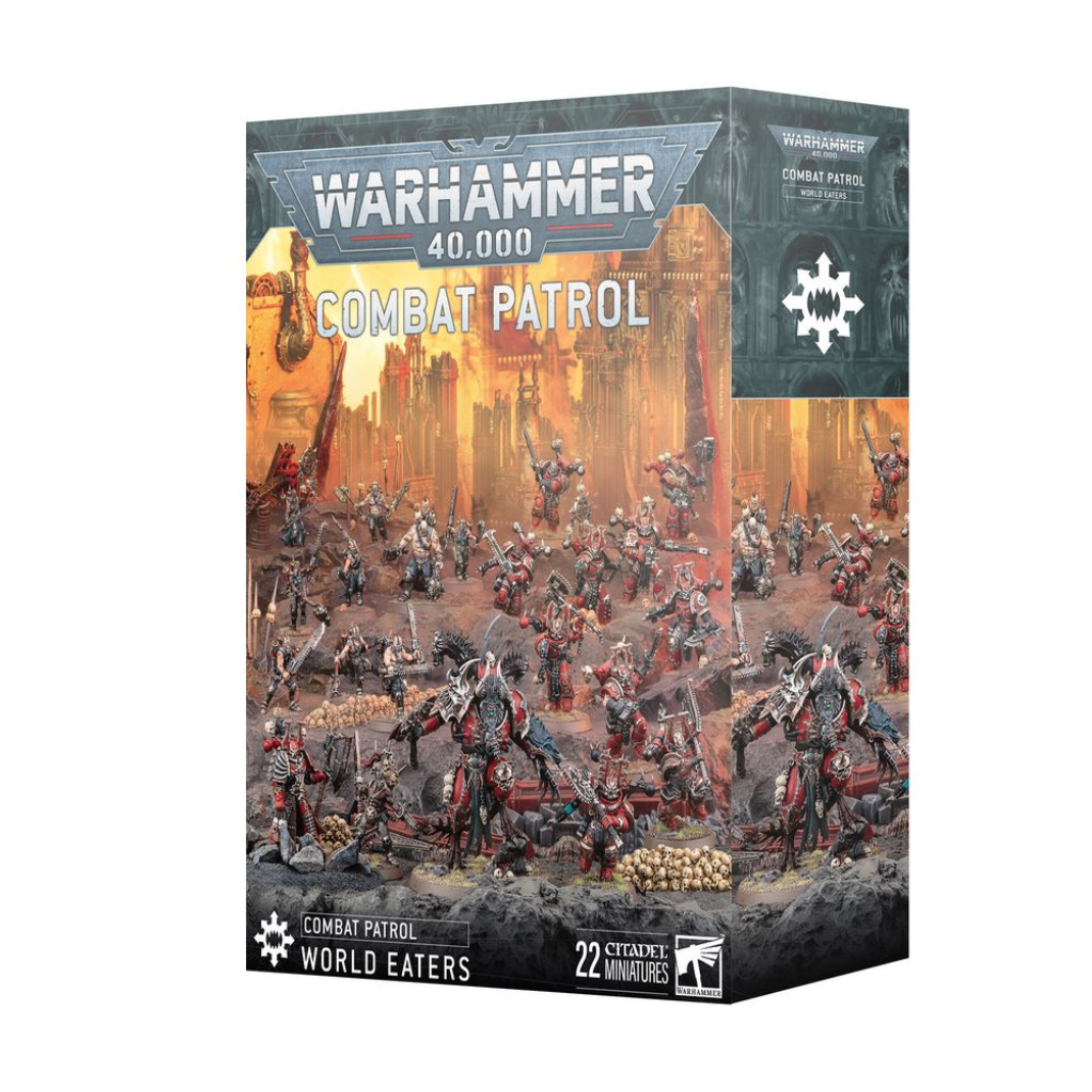 Combat Patrol World Eaters boxed set – 22 plastic miniatures featuring Daemon Prince, Master of Executions, Khorne Berzerkers and Jakhals