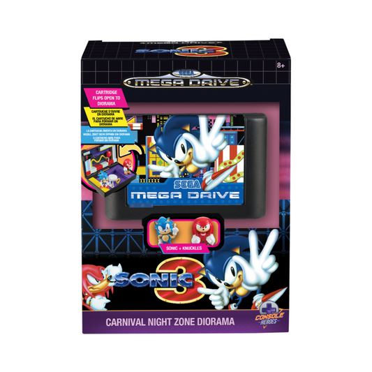 Console Heroes Sonic the Hedgehog 3 Collectible Diorama featuring Sonic in dynamic action pose with vibrant Sega design.