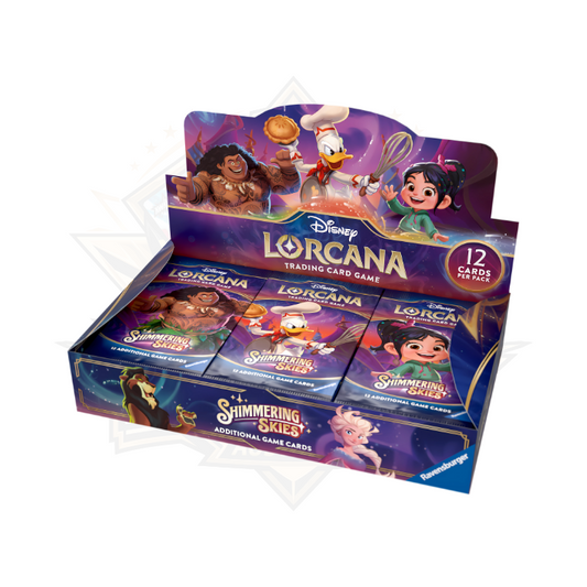 Disney Lorcana Shimmering Skies Booster Display box with packs