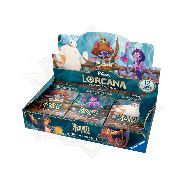 Disney Lorcana Azurite Sea Booster Display box with packs