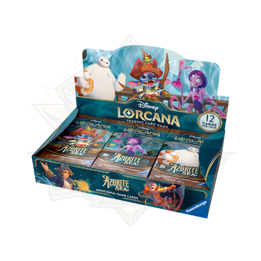 Disney Lorcana Azurite Sea Booster Display box with packs
