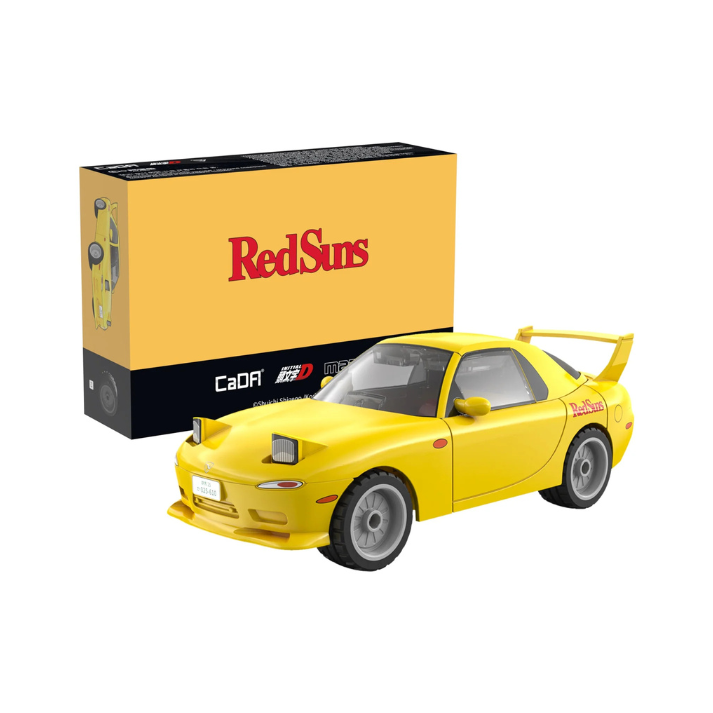 CaDA Initial D Keisuke Takahashi RX-7 FD3S 1:35 scale pull-back brick model (C55017W)