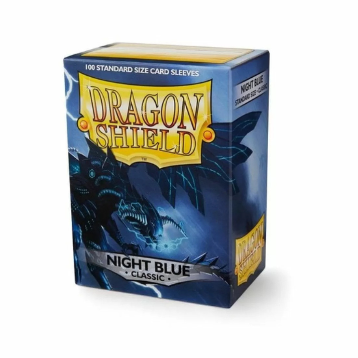 Dragon Shield Classic Sleeves in Night Blue – 100 durable TCG card sleeves in retail box