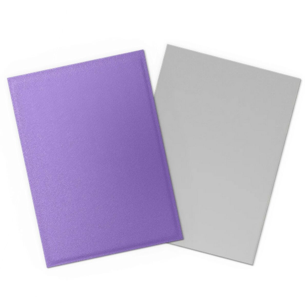 A standard-sized card inside a Nebula Matte Dual sleeve, highlighting the opaque silver interior border.