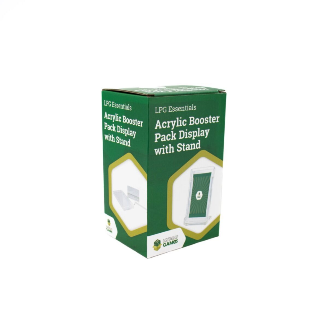 LPG Essentials Acrylic Booster Pack Display with Stand retail box