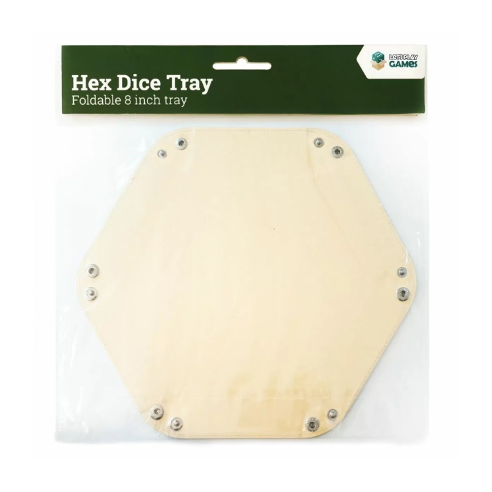 LPG Essentials Hex Dice Tray 8" in vibrant yellow, snapped up for dice rolling.