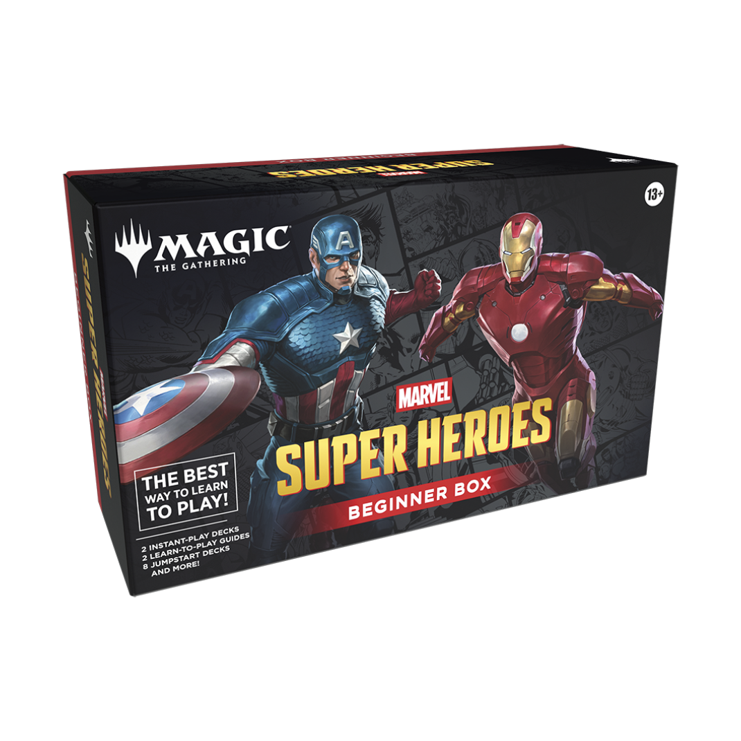 Magic The Gathering Marvel Super Heroes Beginner Box learn to play 200 cards Captain America Iron Man tutorial decks playmats - Hobby Collectors Australia