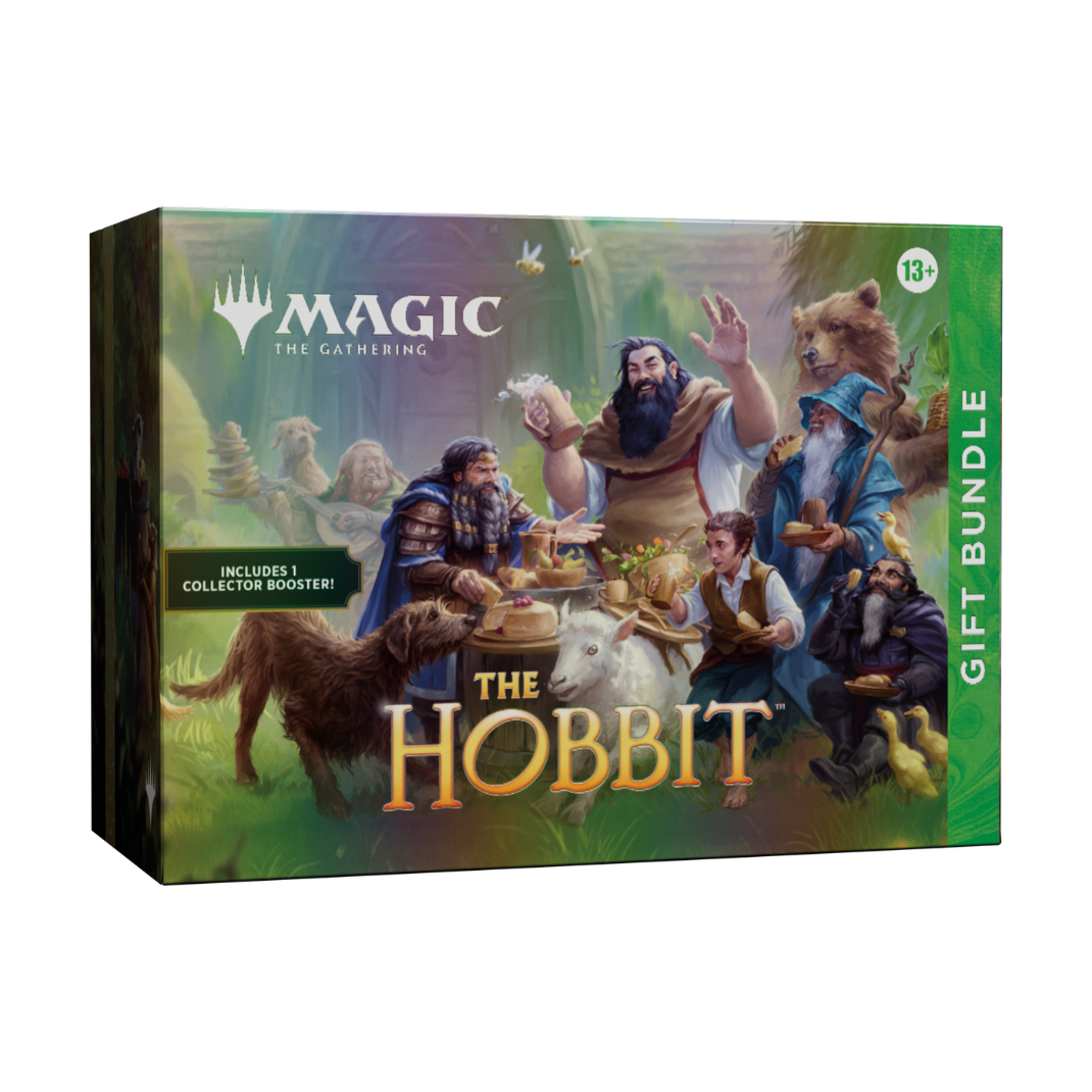 Magic The Gathering The Hobbit Gift Bundle nine Play Boosters Collector Booster surge foil seasonal Shire lands exclusive promo foil storage box sealed English pre-order