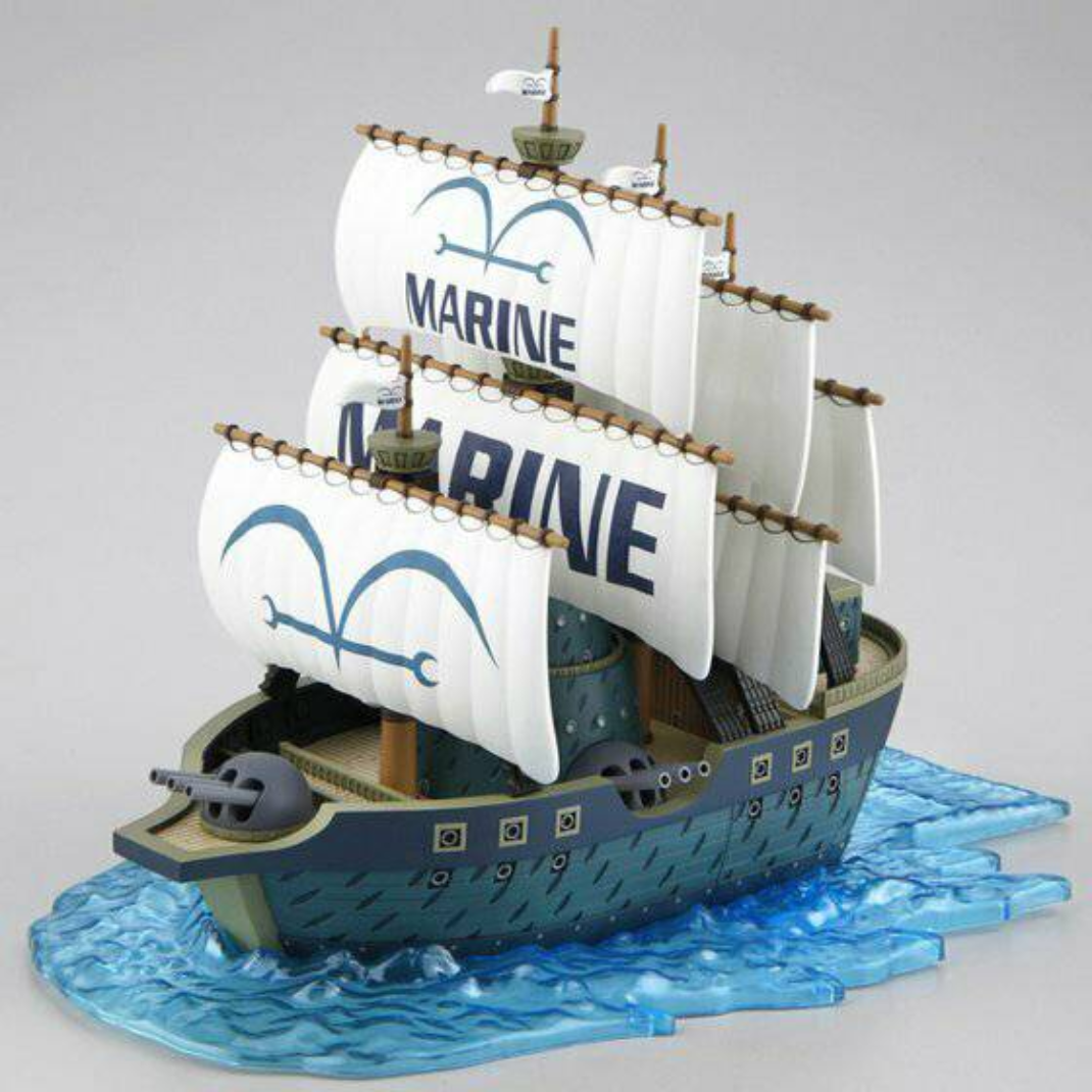 Bandai One Piece Grand Ship Collection #05 Marine Battleship Snap-Fit Plastic Model Kit