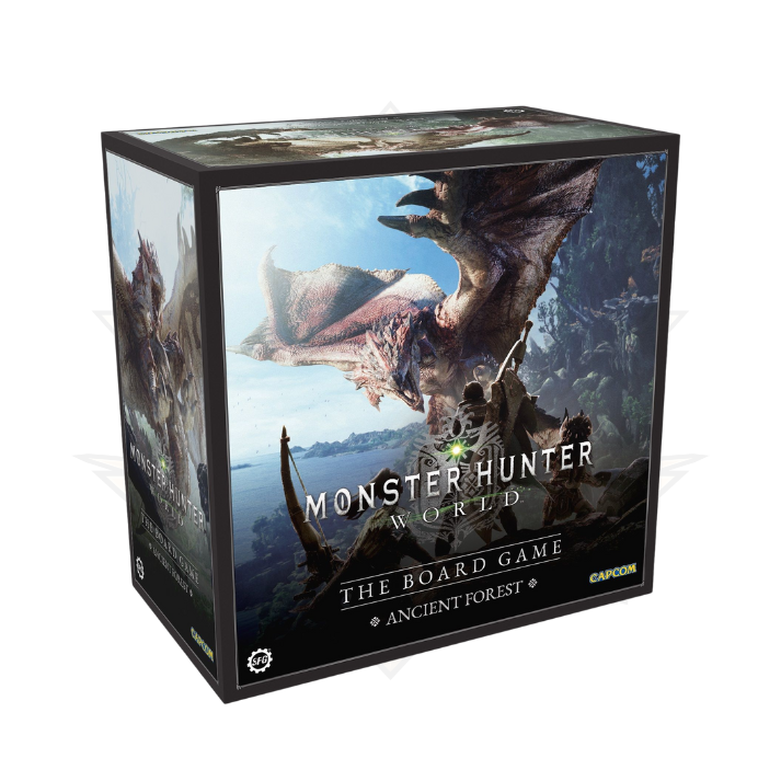 Monster Hunter World Ancient Forest board game box with dragon artwork