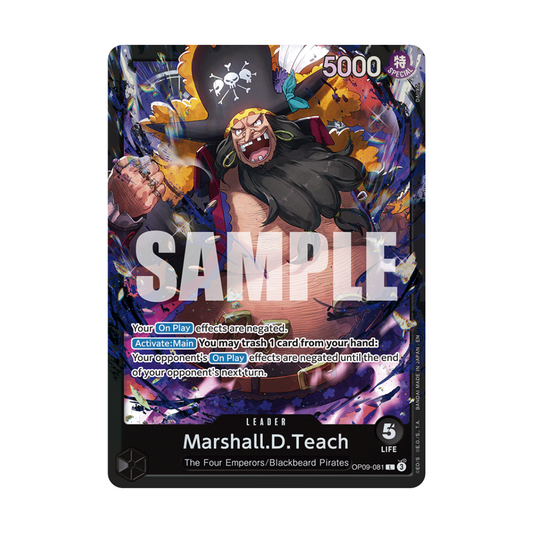 One Piece Card Game Starter Deck ST-27 featuring Marshall D. Teach (Black deck packaging)