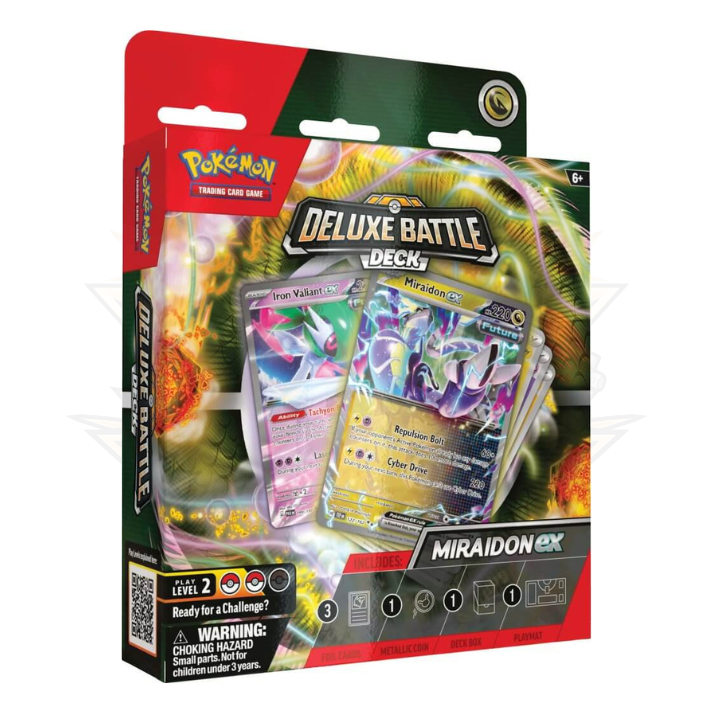 Pokémon TCG Deluxe Battle Deck set featuring Iron Valiant ex and Miraidon ex cards