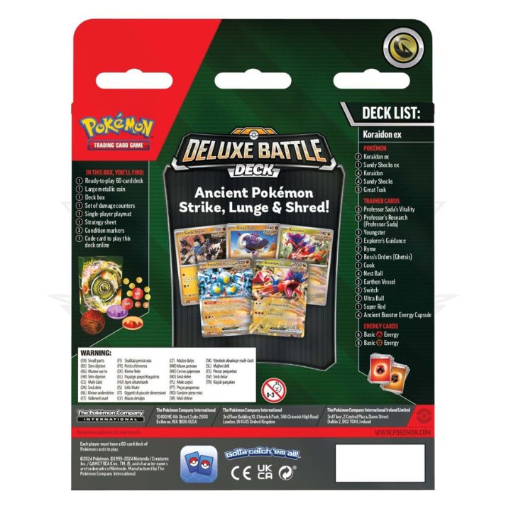 POKÉMON TCG Miraidon ex / Koraidon ex Deluxe Battle Deck