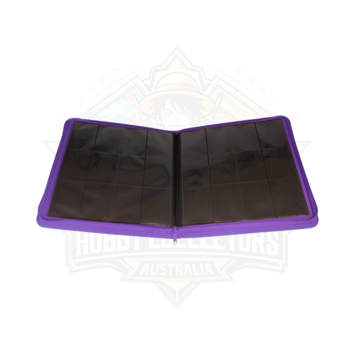 Palms Off Gaming - Collector's Series - 12 Pocket Zip Trading Card Binder (PURPLE)