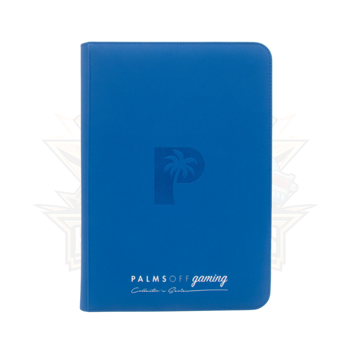 Palms Off Gaming - Collector's Series Top Loader Zip Binder - CLEAR (BLUE) (216 Pocket)