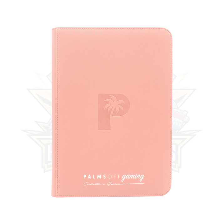 Palms Off Gaming - Collector's Series Top Loader Zip Binder - CLEAR (PINK) (216 Pocket)