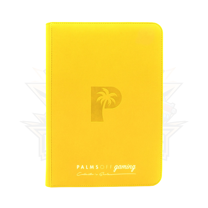 Palms Off Gaming - Collector's Series Top Loader Zip Binder - CLEAR (YELLOW) (216 Pocket)