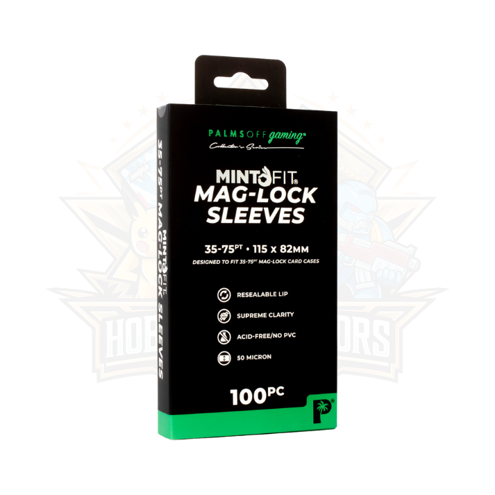Palms Off Gaming - MintFit Mag-Lock Card Case Sleeves (35pt-75pt) - 100pc