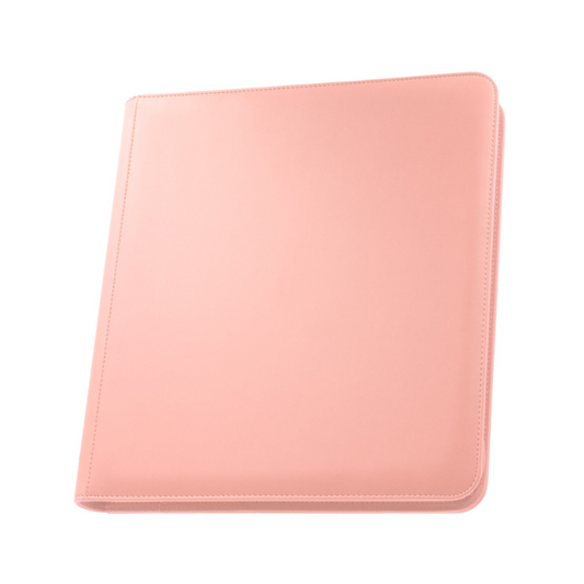 Palms Off Gaming STEALTH 12-Pocket Pink Zip Trading Card Binder – holds up to 480 cards