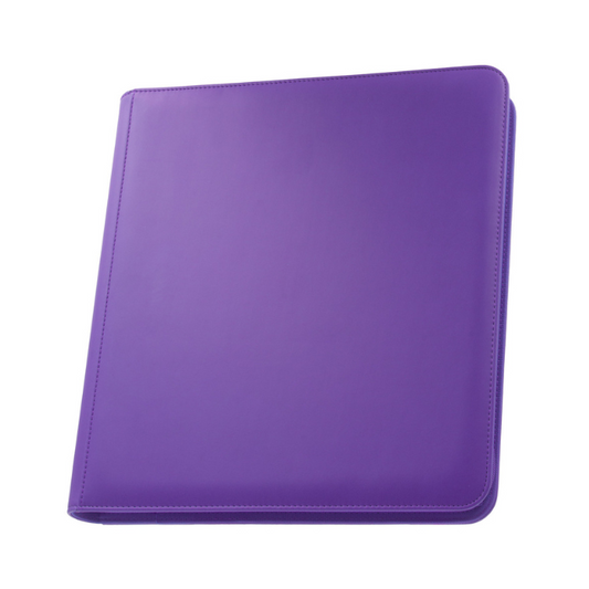 Palms Off Gaming STEALTH 12-Pocket Purple Zip Trading Card Binder – holds up to 480 cards