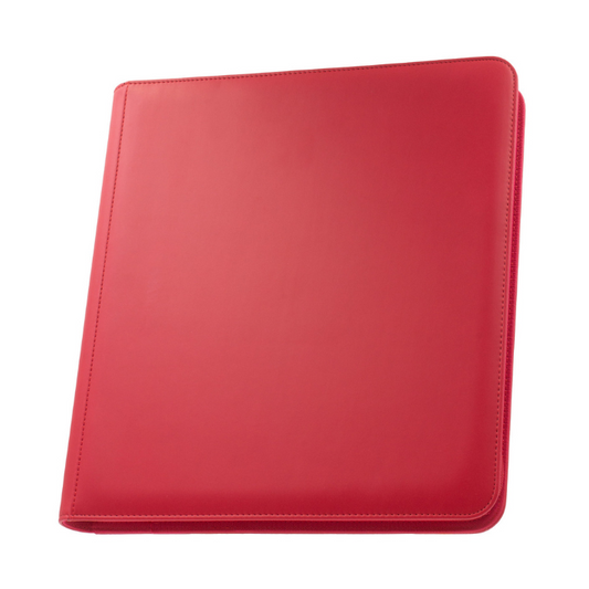 Palms Off Gaming STEALTH 12-Pocket Red Zip Trading Card Binder – holds up to 480 cards