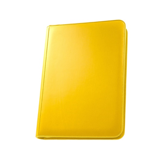 Palms Off Gaming STEALTH 9-Pocket Zip Trading Card Binder in Yellow – holds 360 cards