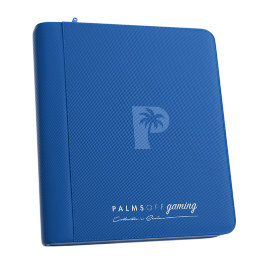 Palms Off Gaming Collector's Series 4-Pocket Top Loader Zip Binder - Blue from Hobby Collectors Australia