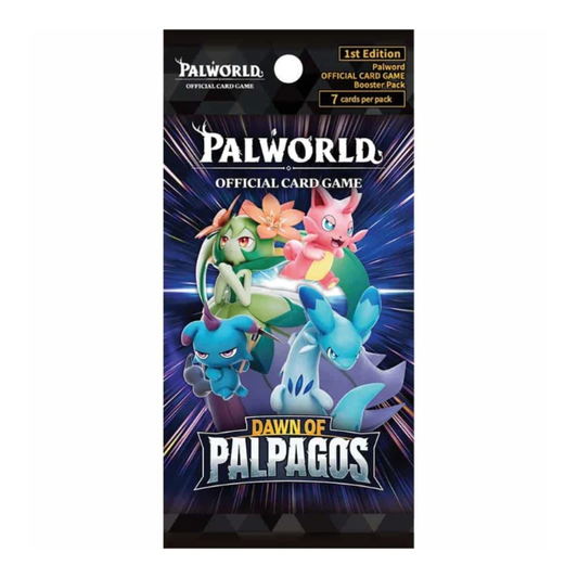 Palworld Official Card Game Dawn of Palpagos booster box packaging