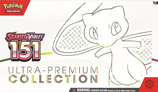 Pokemon Scarlet & Violet 151 Ultra-Premium Collection box featuring Mew artwork