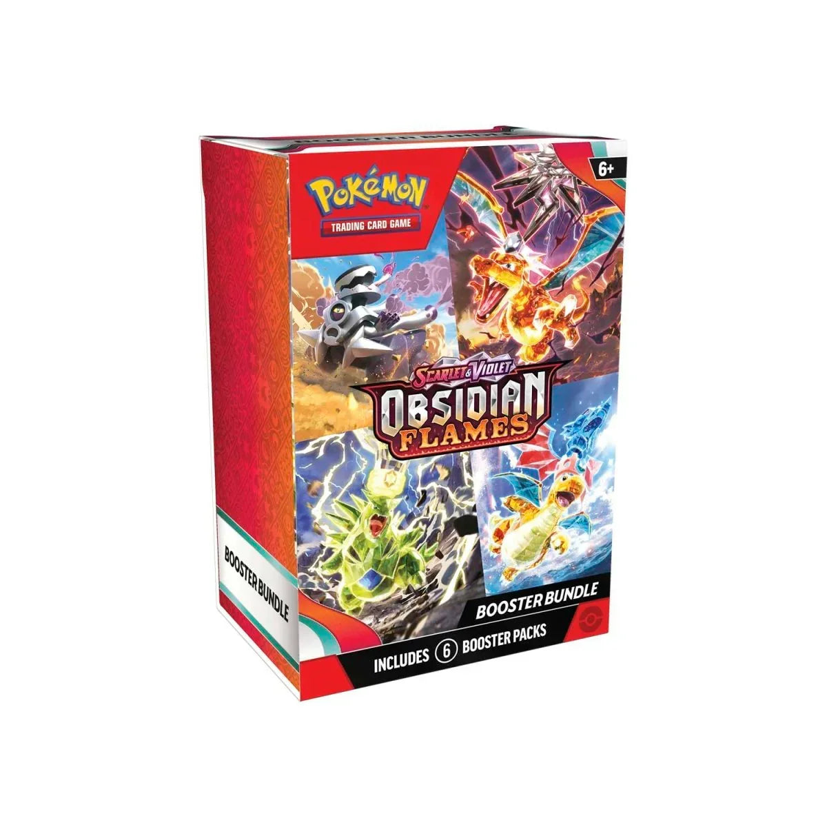 Pokemon Scarlet & Violet Obsidian Flames Booster Bundle box with dynamic character artwork