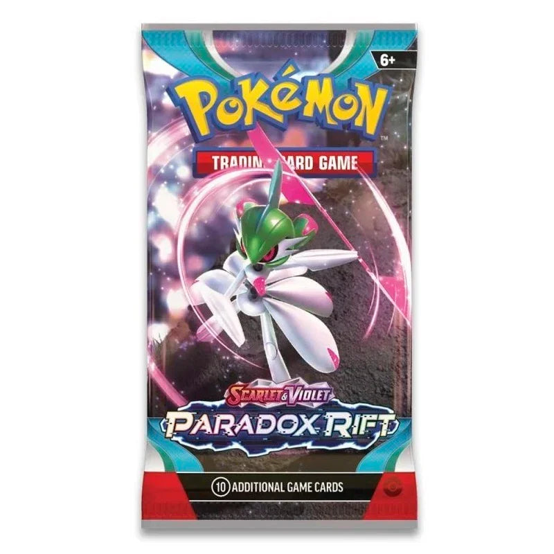 Pokemon Scarlet and Violet Paradox Rift booster pack featuring Gallade artwork