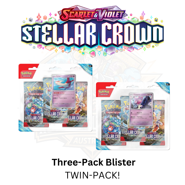 Pokemon Scarlet & Violet Stellar Crown three-pack blister twin-pack with promo cards