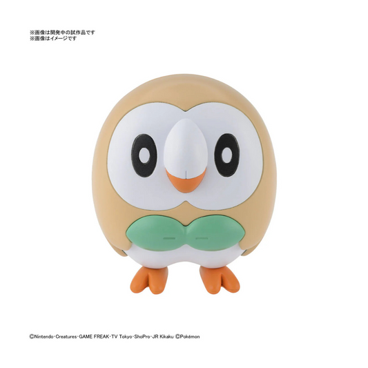Bandai Pokémon Model Kit Quick!! 10 Rowlet G5063779 snap-fit figure with leafy bowtie