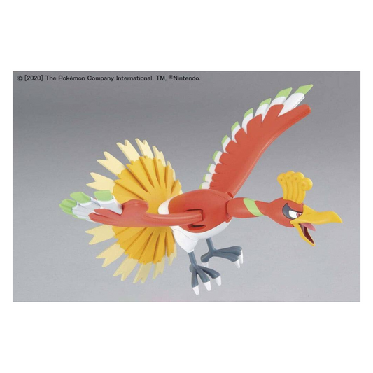 Bandai Pokémon Model Kit Ho-Oh G5060464 snap-fit plastic model with vibrant colours and moveable wings