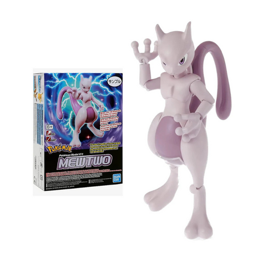 Starter Pokémon Model Kit Bundle with Eevee, Mewtwo, and Pikachu snap-fit models by Bandai