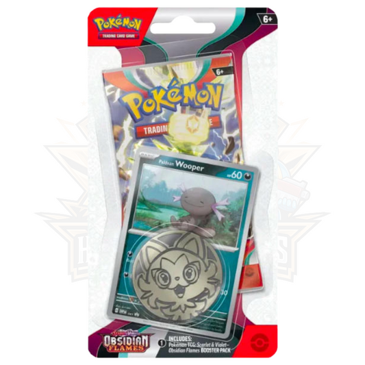 Pokémon TCG - Scarlet & Violet Obsidian Flames Checklane Blister (Single - Assorted) Wooper