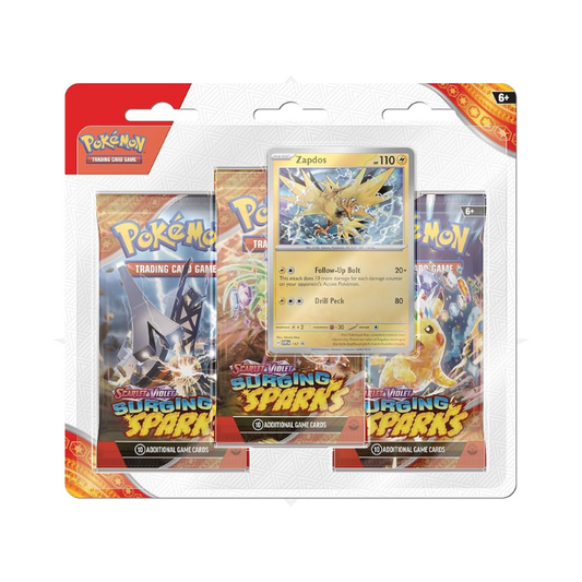 Pokémon TCG - Scarlet & Violet Surging Sparks - 3-Pack Blister Zapdos