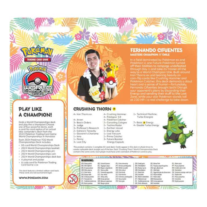 Pokémon TCG: 2024 World Championships Deck – Includes 60-card deck, booklet, pin, coin, deck box, playmat, poster, and online code