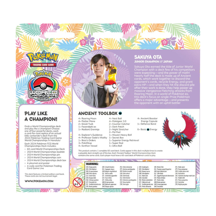 Pokémon TCG: 2024 World Championships Deck – Includes 60-card deck, booklet, pin, coin, deck box, playmat, poster, and online code