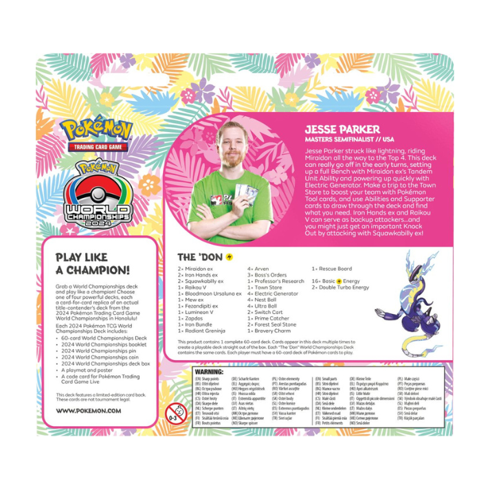 Pokémon TCG: 2024 World Championships Deck – Includes 60-card deck, booklet, pin, coin, deck box, playmat, poster, and online code
